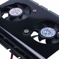 Black 3.5 SATA IDE Hard Disk Drive HDD 2 Fan Cooler for PC