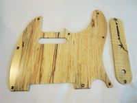 ปิ๊กการ์ดกีต้าร์ ecaster Hand made spalted Maple e pickguard set #4843