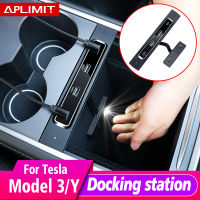 Car Interior 27W Extender For Tesla 2021-2022 Model 3 Model Y Hub Docking Station Data Converter line Decoration Accessories Kit