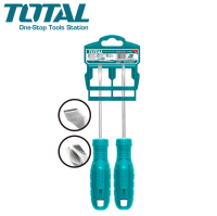 TOTAL ชุดไขควง 2 ตัวชุด (ปากแบน + ปากแฉก) รุ่น THTDC250201 ( 2 pcs Screwdriver Set )