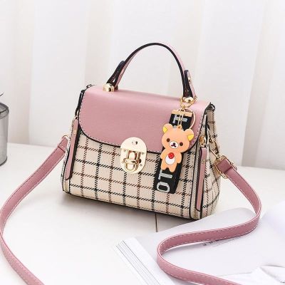 Strong type small square grid bag lady one shoulder bag 2021 summer new fashion atmosphere his laptop bag tide