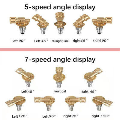 MOTME MOTME อุปกรณ์เสริมเครื่องยนต์ทำความสะอาดรถ,ปืนฉีดน้ำแรงดันสูงหลายมุมเปลี่ยนเร็วทองแดงบริสุทธิ์5/7สปีด