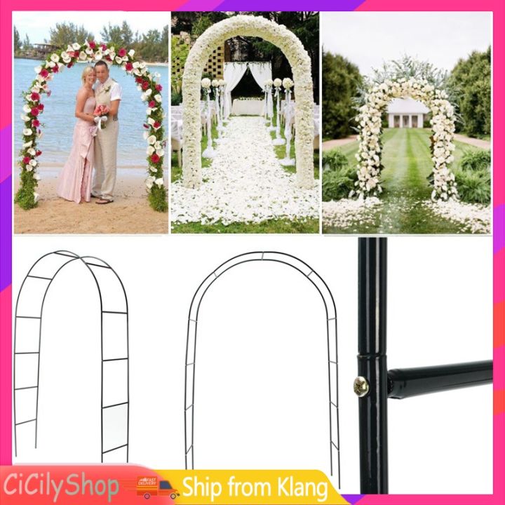 Garden Rack Wrought Iron Outdoor Arch Wall Trellis For Climbing Plants ...