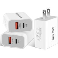 【Taotao Electronics】 65W GaN Fast Charging PD USB C Charger สำหรับ iPhone 13 Pro 12 11 8 7 Ipad EU Power Adapter US Plug Charge Type Cable