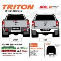 （Kvs auto parts）สติ๊กเกอร์ Kereta Belakang Triton อะไหล่รถยนต์ที่กำหนดเอง Warna dan No. Plat