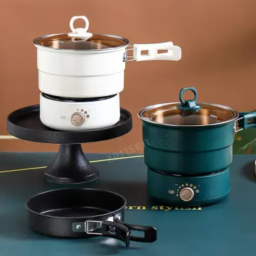 1.2L Foldable Electric Cooking Pot Mini Portable Electric Cooker  Multicooker Travel Electric Skillet Split Type Hotpot 220V