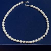 Real Pearl Necklace สร้อยคอไข่มุกแท้ OV ทรงไข่ สีขาวมุกธรรมชาติ เหมาะของขวัญให้คนรัก วันแม่ วันเกิด วันครบรอบ Valentines Day