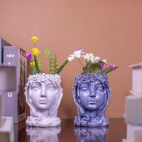 Vase Home Decor Resin Flower Pot Decoration Sculpture Statue Nordic Home Decoration Room Decoration Desktop Artwork Vases