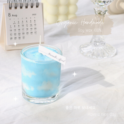 (พร้อมส่ง) 민 เทียนก้อนเมฆ Cloud candle เทียนท้องฟ้า Sky candle เทียนหอมมินิมอล เทียนตกแต่ง เทียนน่ารัก เทียนหอมไขถั่วเหลือง Soy Wax Candle