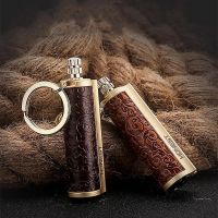 ☄☜ New Metal Permanent Kerosene Lighter Keychain Windproof Waterproof Camping Outdoor Survival Lighter Mens Ignition Gadget