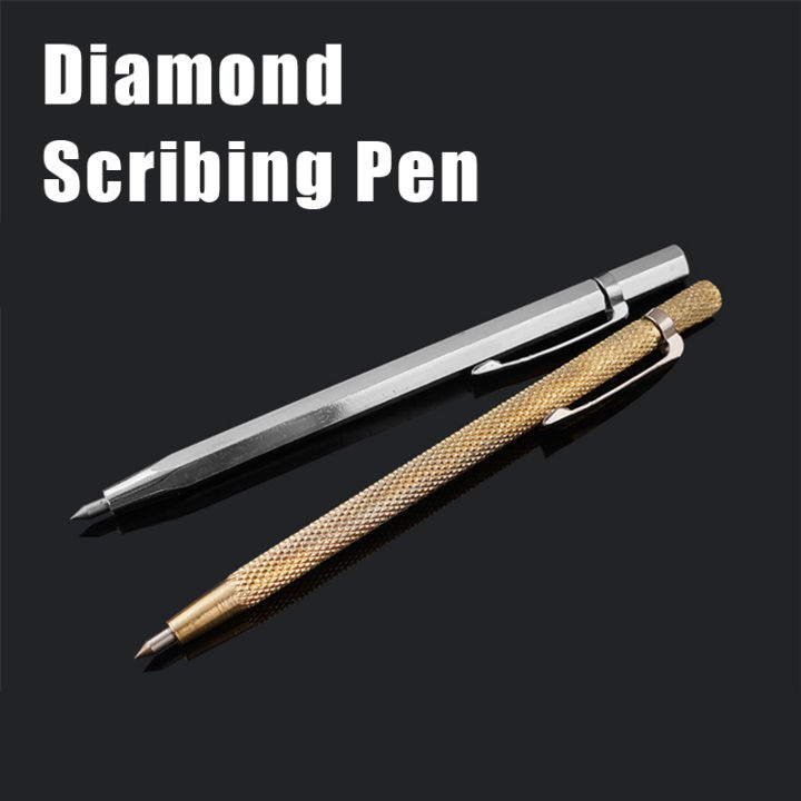 ปากกาทำเครื่องหมายปากกาตัดกระเบื้องเซรามิก-แก้ว-แผ่นโลหะ-เหล็ก-ตัวอักษร-ทังสเตน-เหล็ก-เข็มเจาะ-แกะสลัก-ปากกาเพชร