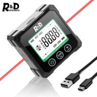 R D PT180 PT181 Laser Digital Protractor Angle Measure Inclinometer 3 in 1 Laser Level Box Type-C Charging Angle meter for home