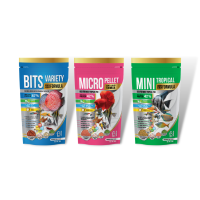 Boost ฺฺBit Micro Mini Tropical Series - อาหารปลาบูสท์ สำหรับปลาเล็กเขตร้อน สูตรเร่งโต เร่งสี มีหลายรูปแบบเม็ด (ขนาด 60กรัม)