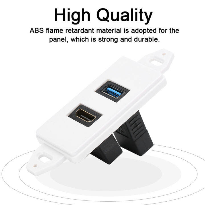 เต้ารับติดผนัง-hdmi-usb-ที่แข็งแกร่งคุณภาพสูงช่องเสียบ-hdmi-usb-ทนทานปลอดภัยสำหรับสายไฟวิศวกรรมบ้านเชื่อมต่อง่ายไม่มีการเชื่อม