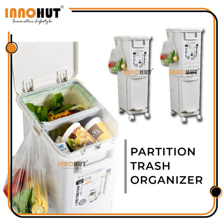 Innohut 29L / 32L Movable Recycle Rubbish Bin Household Garbage Large