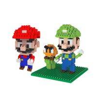 182-260Pcs Mario Building Blocks Figures Cartoon Mini Small Particles Assembled Block Model Dolls Toys Children Gifts