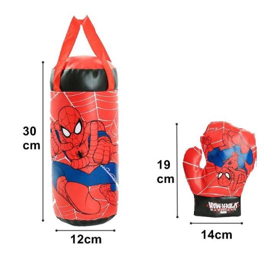 Bộ đồ chơi đấm boxing hình người nhện spiderman kèm 2 găng tay làm bằng - ảnh sản phẩm 2