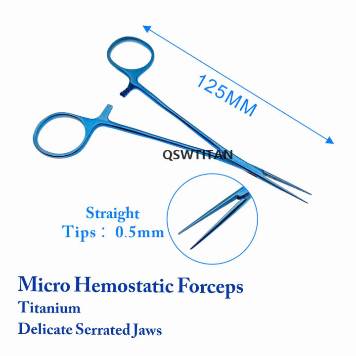 ไทเทเนียม-halsted-hemostatic-ยุง-forcep-ตรงโค้งจักษุแพทย์เครื่องมือผ่าตัด