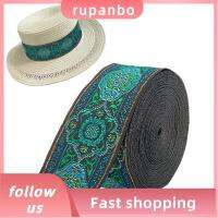 RUPANBO039392692 1 Roll 7.7 Yard 1.3นิ้วค่ะ ริบบิ้นผ้าแจ็คการ์ดวินเทจ 3.3ซม. ค่ะ สีเขียวอ่อน ริบบิ้นสไตล์ชนเผ่า ริบบิ้นผ้าแจ็คการ์ดสีเขียว ขอบผ้าตัด อุปกรณ์เสื้อผ้า DIY