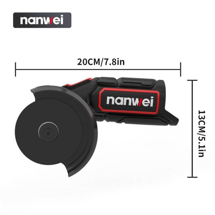 nanwei-เครื่องบดไฟฟ้าขนาดเล็กลูกหมูลิเธียม12v-76มม-3นิ้วแบบชาร์จได้เครื่องขัดเงาตัดไฟฟ้า