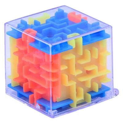 3D Maze Magic Cube Transparent Six-sided Puzzle Speed Cube Rolling Ball Game Cubos Maze Toys