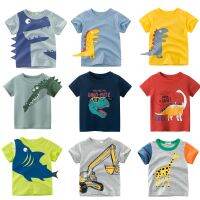 Baby Boy Summer T-Shirts Kids Toddler Children Cartoon Animals Shark Dinosaur Print Cotton Tee Tops Clothes