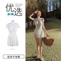 Bộ Đồ Bơi Một Mảnh Màu Trắng Phối Ren Thời Trang Dành Cho Nữ