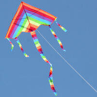 Easy Fly สีสัน Rainbow Kite กีฬากลางแจ้งสนุกชายหาดเด็กเด็กของเล่นกลางแจ้ง cometas The Viento ของเล่นกลางแจ้ง Kites