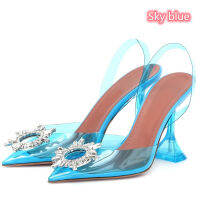 2022 New ladies pointed high heels elegant office wedding shoes candy color summer shoes for women