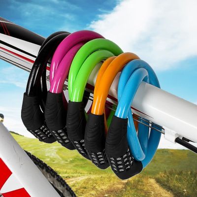 Bike Password Lock Anti-Theft Combination Number Code Bicycle Lock Steel Cable Chain Security Safety Lock Bike Cycle Accessories Locks