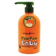 Sữa tắm gội đu đủ cho bé - Healthy Care All Natural Paw Paw Baby 500ml ÚC