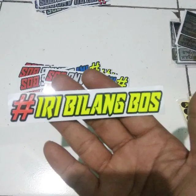 Stiker Cutting Sticker Iri Bilang Bos Lazada Indonesia