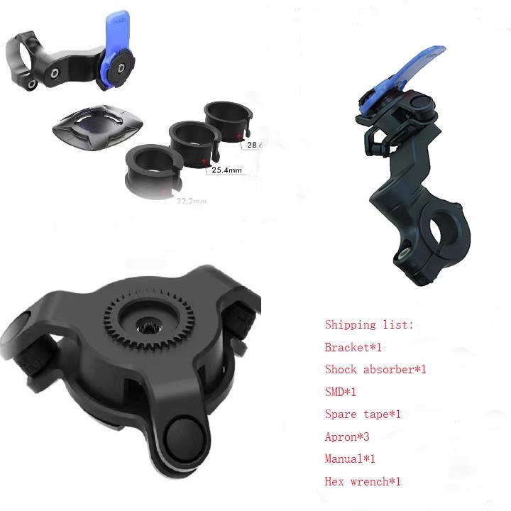 bicycle-handlebar-stem-holder-motocycle-phone-mount-universal-adaptors-v2-wall-mount-vibration-dampener-self-quad-lock