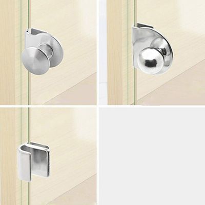 【CW】No Drilling Steel Glass Door Handleclampclips For Office Glass Door Showcase Cabinet Drawer Pull Knob Furniture Hardware