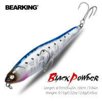 BEARKING ผงสีดำแบบร้อนขนาด10ซม. 8.7ซม. เหยื่อตกปลาแบบแข็ง30สีดินสอคุณภาพสูงสำหรับมืออาชีพสุนัขแอคชั่น