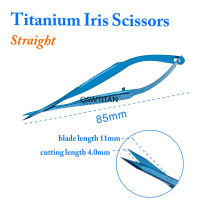 Ophthalmic Iris s Titanium Curvedstraight Sharp Tips Ophthalmic Surgical Instrument กรรไกรตาสองชั้น