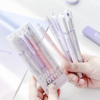 5Pcs/Set Creative Gel Pen Highlighter Glitter Pens Set 0.5mm Drawing Writing Exam School Pens Suit Kawaii Stationery