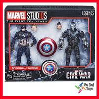 Hasbro Marvel Legends 10th Captain America &amp; Crossbones มาร์เวล เลเจนด์ 10th กัปตันอเมริกา &amp; ครอสโบนส์ แพคคู่