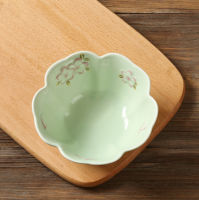 5-Inch Embossed Cherry Blossom Ceramic Snack Bowl Salad Rice Bowl Fruit Bowl Embossed Flower Small Soup Bowl