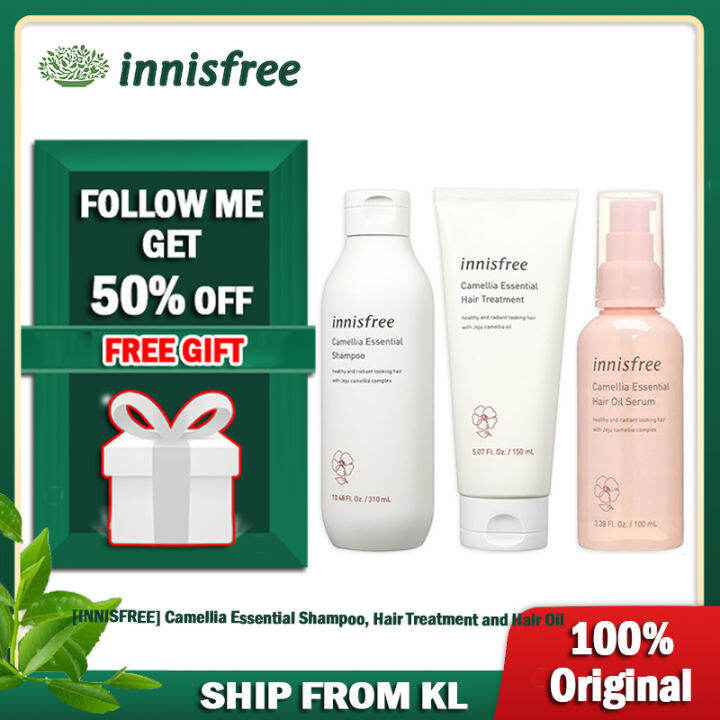 Innisfree Camellia Essential Shampoo/Hair Treatment and Hair Oil Serum
