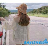 Bay - Women เสื้อกันหนาวคาร์ดิแกนแขนยาวสีพื้นทรงหลวม 4 สี