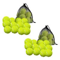 24 Pack Tennis Balls with Storage Bag - Fine Quality Thick-Walled Tennis Ball - Perfect for Tennis, and Cricket