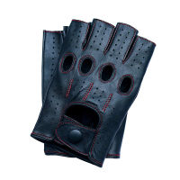 【CW】Free delivery Mens Fingerless Half Finger Driving Fitness Motorcycle Cycling Unlined Goatskin NEW Men Leather s Mittens