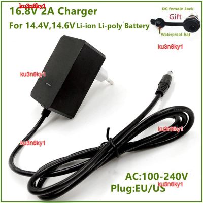 Ku3n8ky1คุณภาพสูง16.8V 2A เครื่องชาร์จไขควงสำหรับ18650แบตเตอรี่ลิเธียม14.4V 4Series เครื่องชาร์จติดผนังแบตเตอรี่ลิเธียมไอออนลิเธียมปลั๊ก100V-240V Eu/us