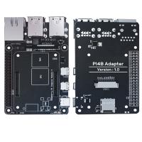 1 PCS CM4 to Pi4B Adapter Board for CM4 Core Board Replace CB1 USB2.0X4+-HDx2+RJ45 PI4B Interface Expansion Black