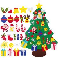 DIY Felt Christmas Tree Merry Christmas Decorations for Home Christmas Ornament Xmas Gifts Santa Claus New Year