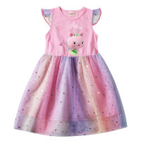 2022 Summer Gabbys Dollhouse Costume Dress for Baby Girl Fashion Summer Casual Dresses Children Cartoon Wedding Party Clothes