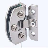 卐 2pcs Zinc alloy cabinet glass door hinge/glass clamp/clipsfor 5mm-8mm glassno holes single folder glass Hardware