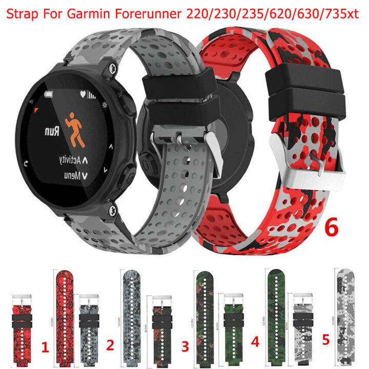 สายนาฬิกาซิลิโคนนิ่มสำหรับgarmin-สายนาฬิกาอะไหล่สำหรับgarmin-forerunner-220-230-235-620-630-735xt