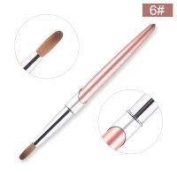 100 Pure Kolinsky Acrylic Nail Brush Rose Gold Handle Kolinsky Sable Pen for UV Nail Gel Painting Carving Nail Art Tool 6#-16#